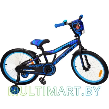 Детский велосипед Favorit Biker 20 BIK-20BL (черный/синий)